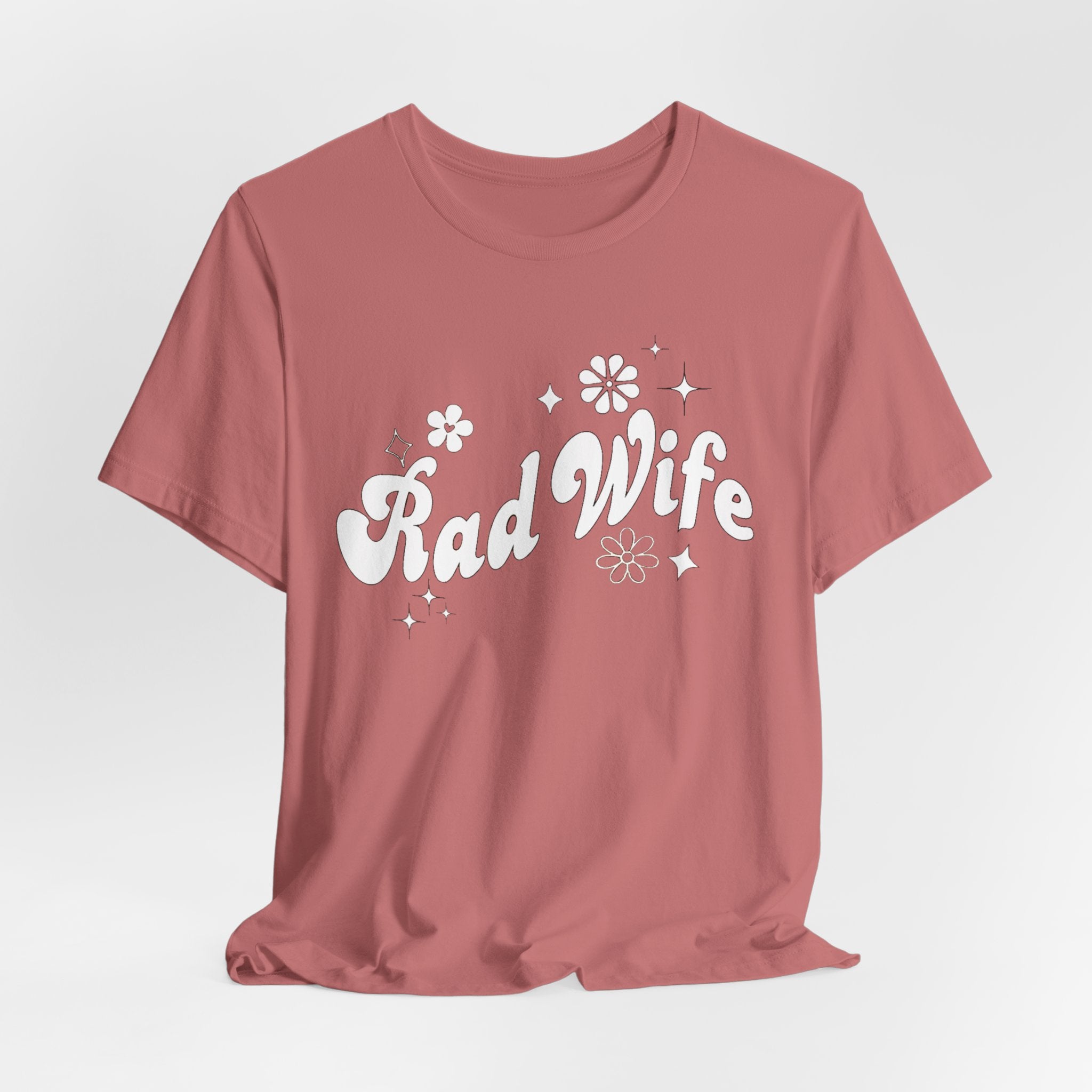 Rad Wife T-Shirt — Retro Floral 'Rad Wife' Graphic Tee for Wives & Gifts