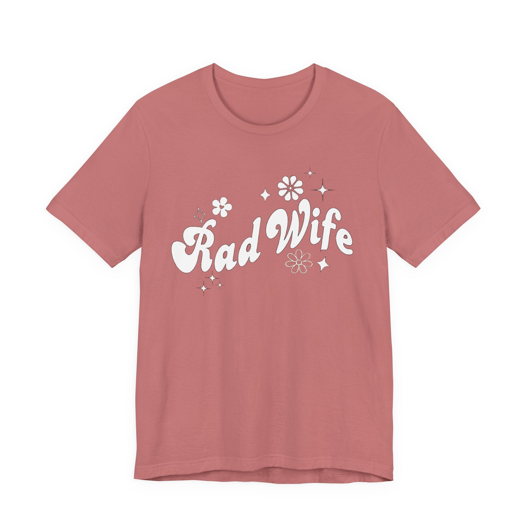 Rad Wife T-Shirt — Retro Floral 'Rad Wife' Graphic Tee for Wives & Gifts
